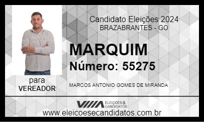 Candidato MARQUIM 2024 - BRAZABRANTES - Eleições