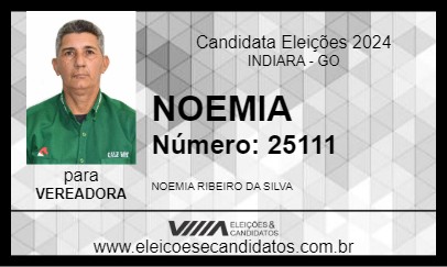 Candidato NOEMIA 2024 - INDIARA - Eleições