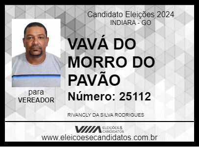 Candidato VAVÁ  DO MORRO DO PAVÃO 2024 - INDIARA - Eleições