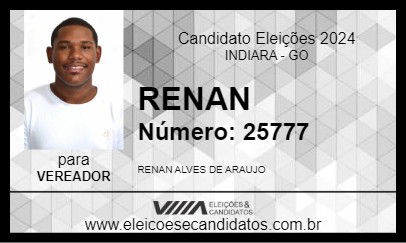 Candidato RENAN 2024 - INDIARA - Eleições