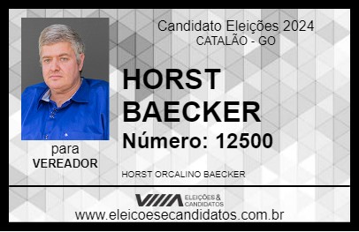 Candidato HORST BAECKER 2024 - CATALÃO - Eleições