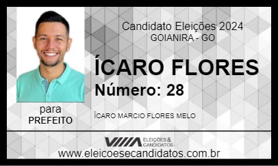 Candidato ÍCARO FLORES 2024 - GOIANIRA - Eleições