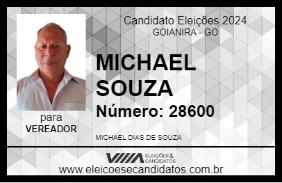 Candidato MICHAEL SOUZA 2024 - GOIANIRA - Eleições