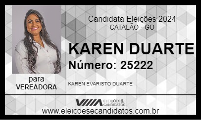 Candidato KAREN DUARTE 2024 - CATALÃO - Eleições