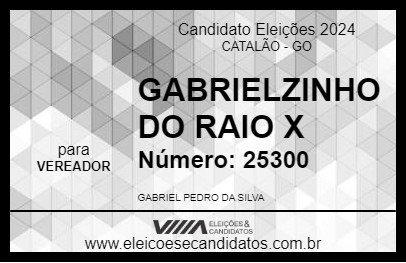 Candidato GABRIELZINHO DO RAIO X 2024 - CATALÃO - Eleições