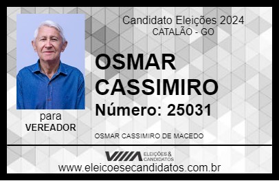 Candidato OSMAR CASSIMIRO 2024 - CATALÃO - Eleições