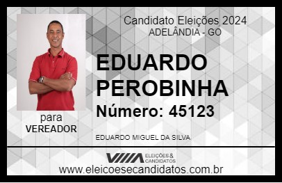 Candidato EDUARDO PEROBINHA 2024 - ADELÂNDIA - Eleições