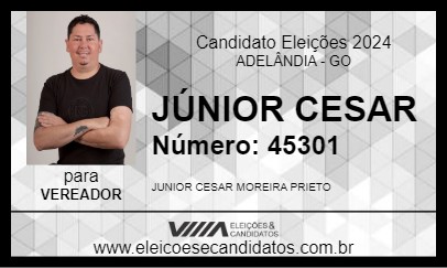 Candidato JÚNIOR CESAR 2024 - ADELÂNDIA - Eleições