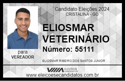 Candidato ELIOSMAR VETERINÁRIO 2024 - CRISTALINA - Eleições