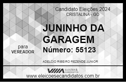 Candidato JUNINHO DA GARAGEM 2024 - CRISTALINA - Eleições