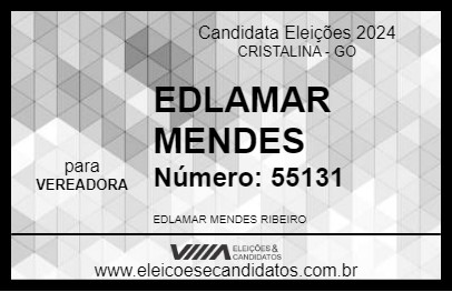 Candidato EDLAMAR MENDES 2024 - CRISTALINA - Eleições