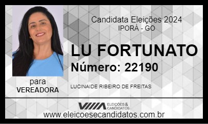 Candidato LU FORTUNATO 2024 - IPORÁ - Eleições