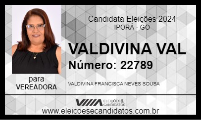 Candidato VALDIVINA VAL 2024 - IPORÁ - Eleições