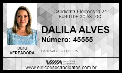 Candidato DALILA ALVES 2024 - BURITI DE GOIÁS - Eleições