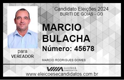 Candidato MARCIO BULACHA 2024 - BURITI DE GOIÁS - Eleições