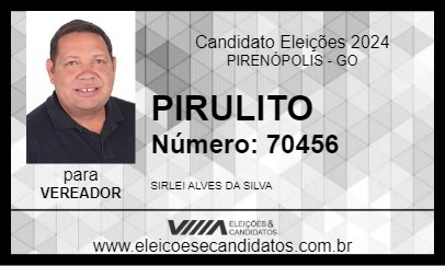 Candidato PIRULITO 2024 - PIRENÓPOLIS - Eleições