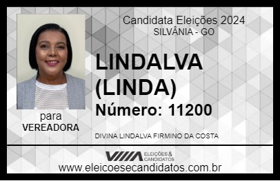 Candidato LINDALVA (LINDA) 2024 - SILVÂNIA - Eleições