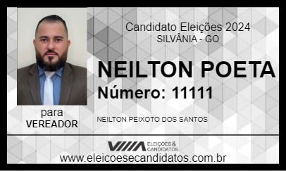 Candidato NEILTON POETA 2024 - SILVÂNIA - Eleições