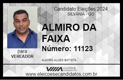 Candidato ALMIRO DA FAIXA 2024 - SILVÂNIA - Eleições