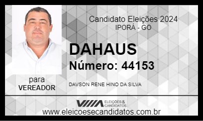 Candidato DAHAUS 2024 - IPORÁ - Eleições