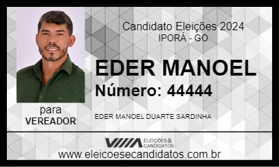 Candidato EDER MANOEL 2024 - IPORÁ - Eleições