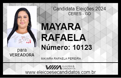 Candidato MAYARA RAFAELA 2024 - CERES - Eleições