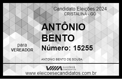 Candidato ANTÔNIO BENTO 2024 - CRISTALINA - Eleições