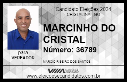 Candidato MARCINHO DO CRISTAL 2024 - CRISTALINA - Eleições