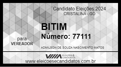 Candidato BITIM 2024 - CRISTALINA - Eleições