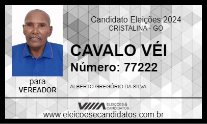 Candidato CAVALO VÉI 2024 - CRISTALINA - Eleições