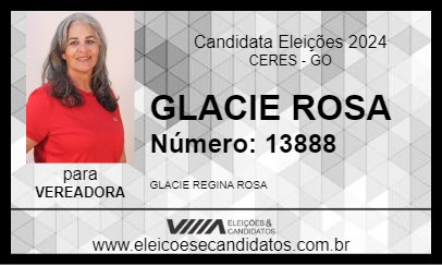 Candidato GLACIE ROSA 2024 - CERES - Eleições