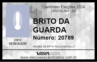 Candidato BRITO DA GUARDA 2024 - CRISTALINA - Eleições