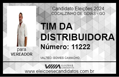 Candidato TIM DA DISTRIBUIDORA 2024 - COCALZINHO DE GOIÁS - Eleições