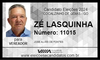 Candidato ZÉ LASQUINHA 2024 - COCALZINHO DE GOIÁS - Eleições