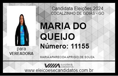 Candidato MARIA DO QUEIJO 2024 - COCALZINHO DE GOIÁS - Eleições