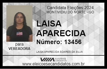 Candidato LAISA APARECIDA 2024 - MONTIVIDIU DO NORTE - Eleições