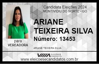 Candidato ARIANE TEIXEIRA SILVA 2024 - MONTIVIDIU DO NORTE - Eleições