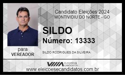 Candidato SILDO 2024 - MONTIVIDIU DO NORTE - Eleições