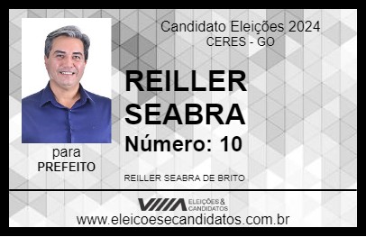 Candidato REILLER SEABRA 2024 - CERES - Eleições