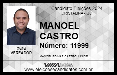 Candidato MANOEL CASTRO 2024 - CRISTALINA - Eleições