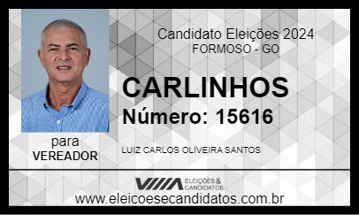 Candidato CARLINHOS 2024 - FORMOSO - Eleições