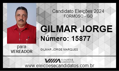 Candidato GILMAR JORGE 2024 - FORMOSO - Eleições