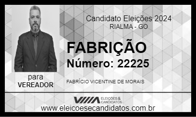 Candidato FABRIÇÃO 2024 - RIALMA - Eleições