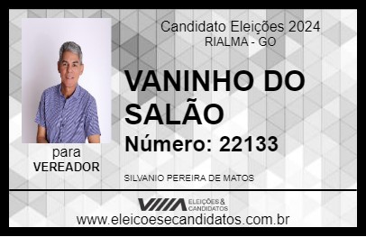 Candidato VANINHO DO SALÃO 2024 - RIALMA - Eleições