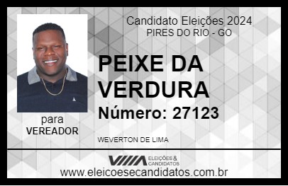 Candidato PEIXE DA VERDURA 2024 - PIRES DO RIO - Eleições