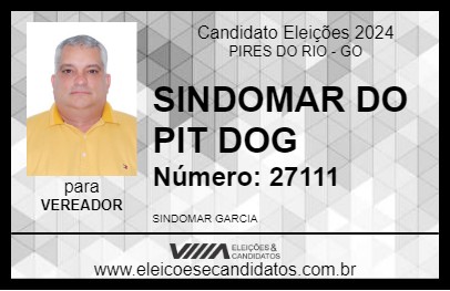 Candidato SINDOMAR DO PIT DOG 2024 - PIRES DO RIO - Eleições