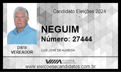 Candidato NEGUIM 2024 - PIRES DO RIO - Eleições