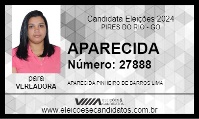 Candidato APARECIDA 2024 - PIRES DO RIO - Eleições