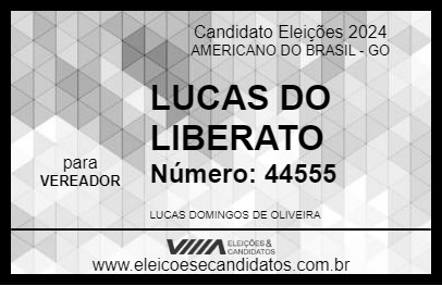 Candidato LUCAS DO LIBERATO 2024 - AMERICANO DO BRASIL - Eleições