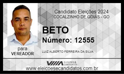 Candidato BETO 2024 - COCALZINHO DE GOIÁS - Eleições